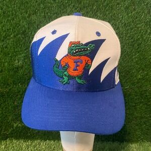 VTG 90s Florida Gators Sharktooth Snapback Logo Athletic Wool Acrylic Hat NCAA